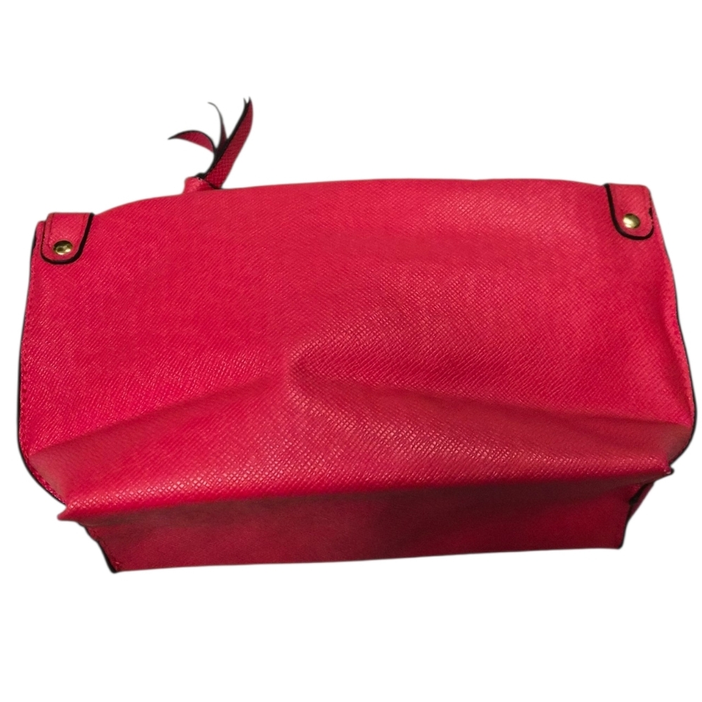 Red Textured Cosmetic Bag Makeup Pouch